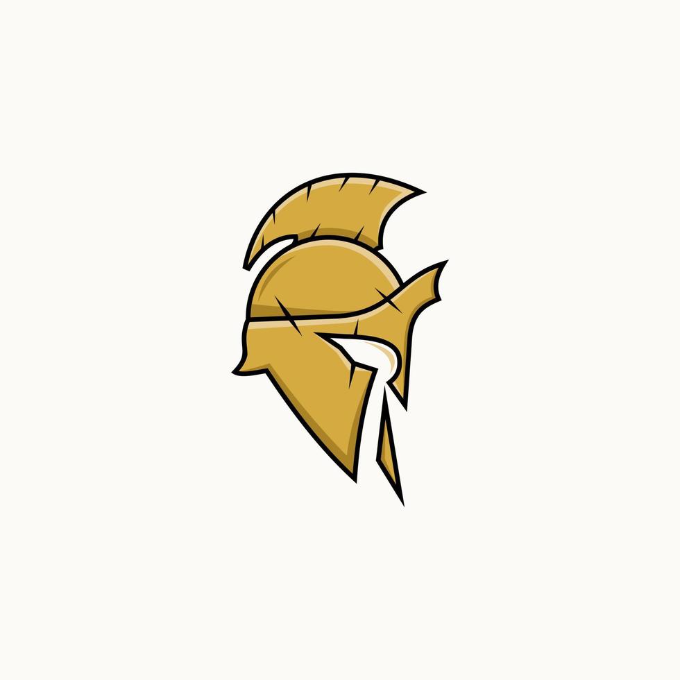 Spartaner Kriegerhelm - Sparta-Masken-Logo-Design, geeignet für Ihre Designanforderungen, Logos, Illustrationen, Animationen usw. vektor