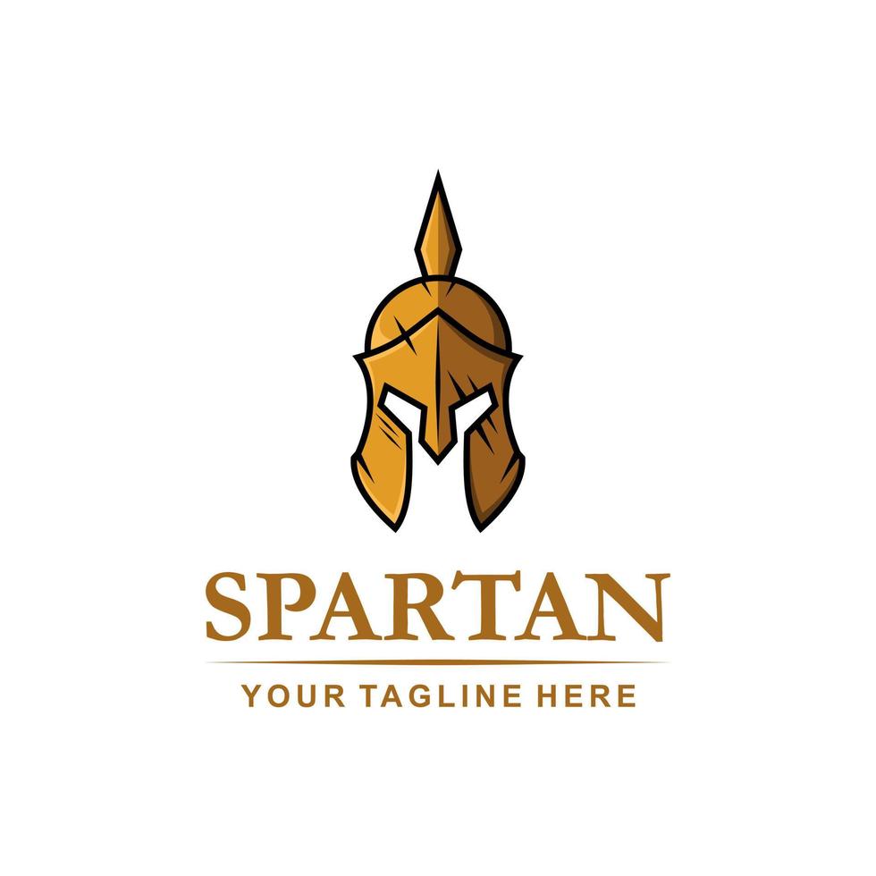 Spartaner Kriegerhelm - Sparta-Masken-Logo-Design, geeignet für Ihre Designanforderungen, Logos, Illustrationen, Animationen usw. vektor