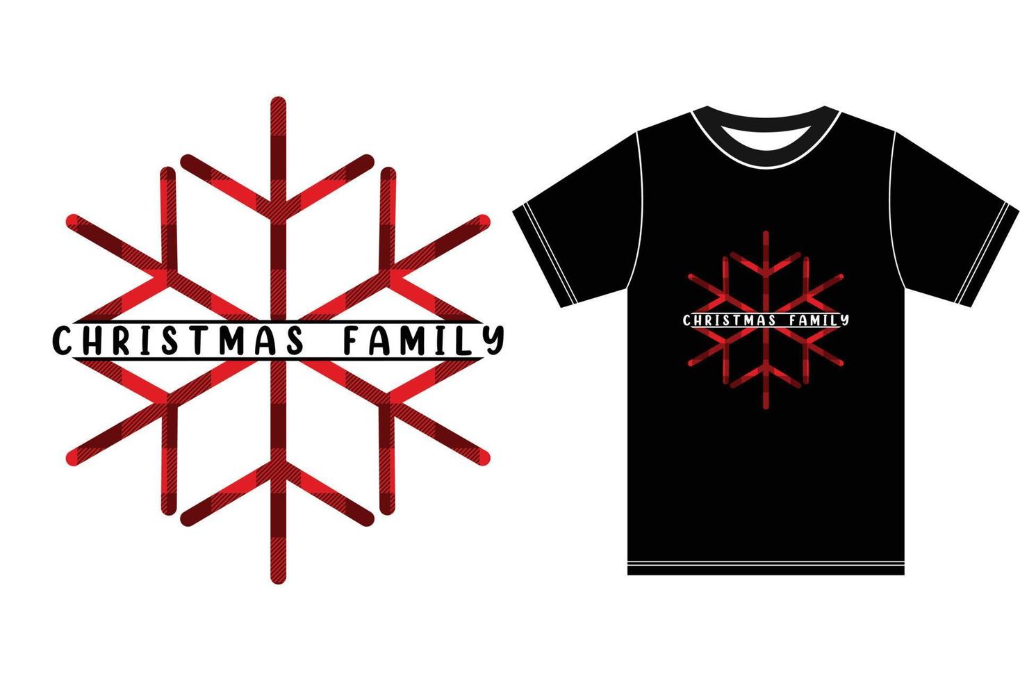 Weihnachtsfamilien-T - Shirt. Weihnachts-T-Shirt-Design. Weihnachtsfamiliendesign. vektor