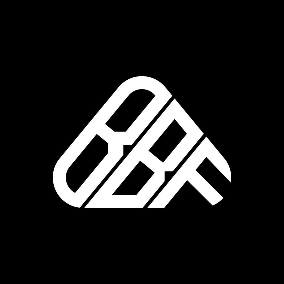 bbf Brief Logo kreatives Design mit Vektorgrafik, bbf einfaches und modernes Logo in runder Dreiecksform. vektor