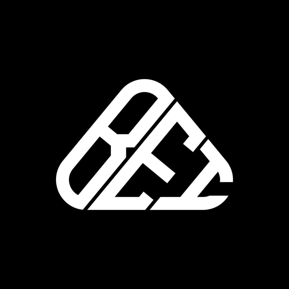 Bei Letter Logo kreatives Design mit Vektorgrafik, Bei einfaches und modernes Logo in runder Dreiecksform. vektor