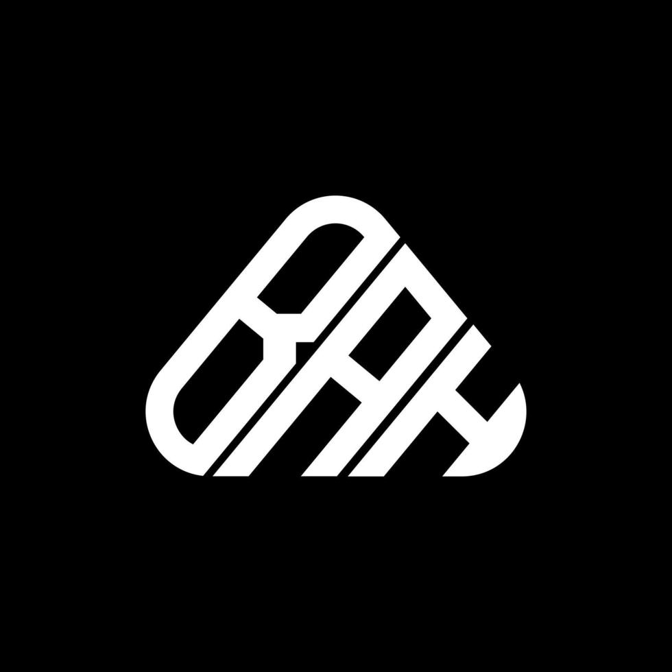 bah brief logo kreatives design mit vektorgrafik, bah einfaches und modernes logo in runder dreieckform. vektor