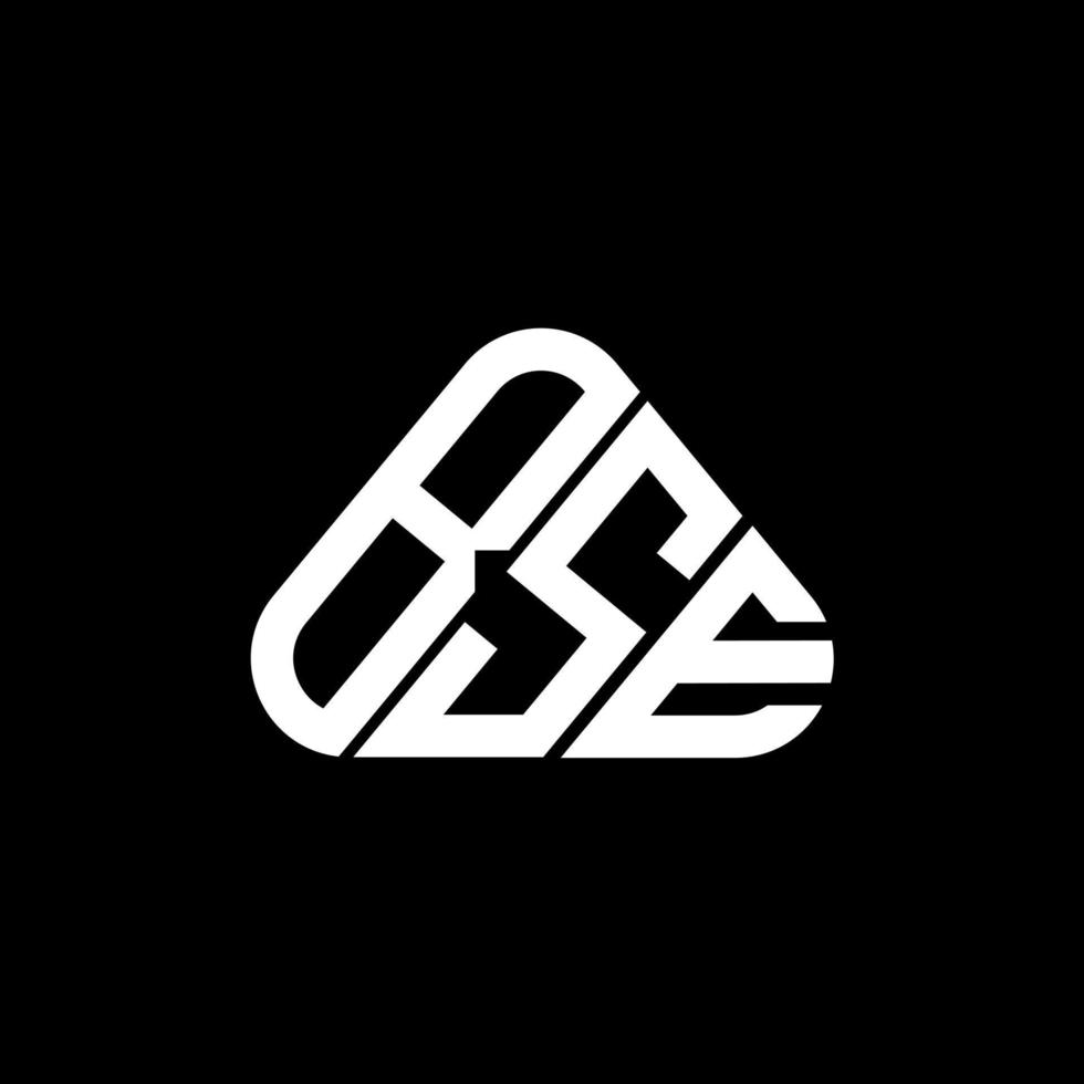 bse brev logotyp kreativ design med vektor grafisk, bse enkel och modern logotyp i runda triangel form.