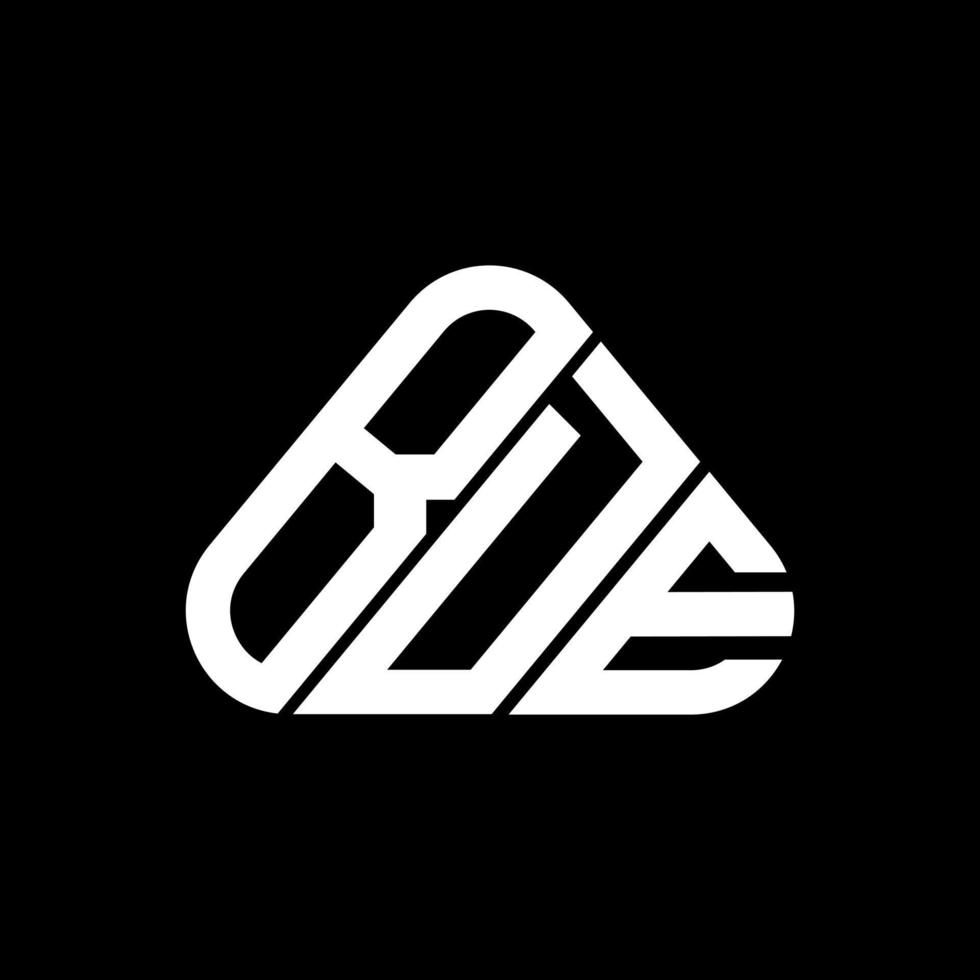 bde Brief Logo kreatives Design mit Vektorgrafik, bde einfaches und modernes Logo in runder Dreiecksform. vektor
