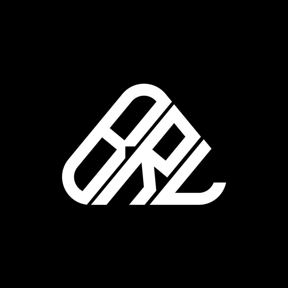 brl Brief Logo kreatives Design mit Vektorgrafik, brl einfaches und modernes Logo in runder Dreiecksform. vektor