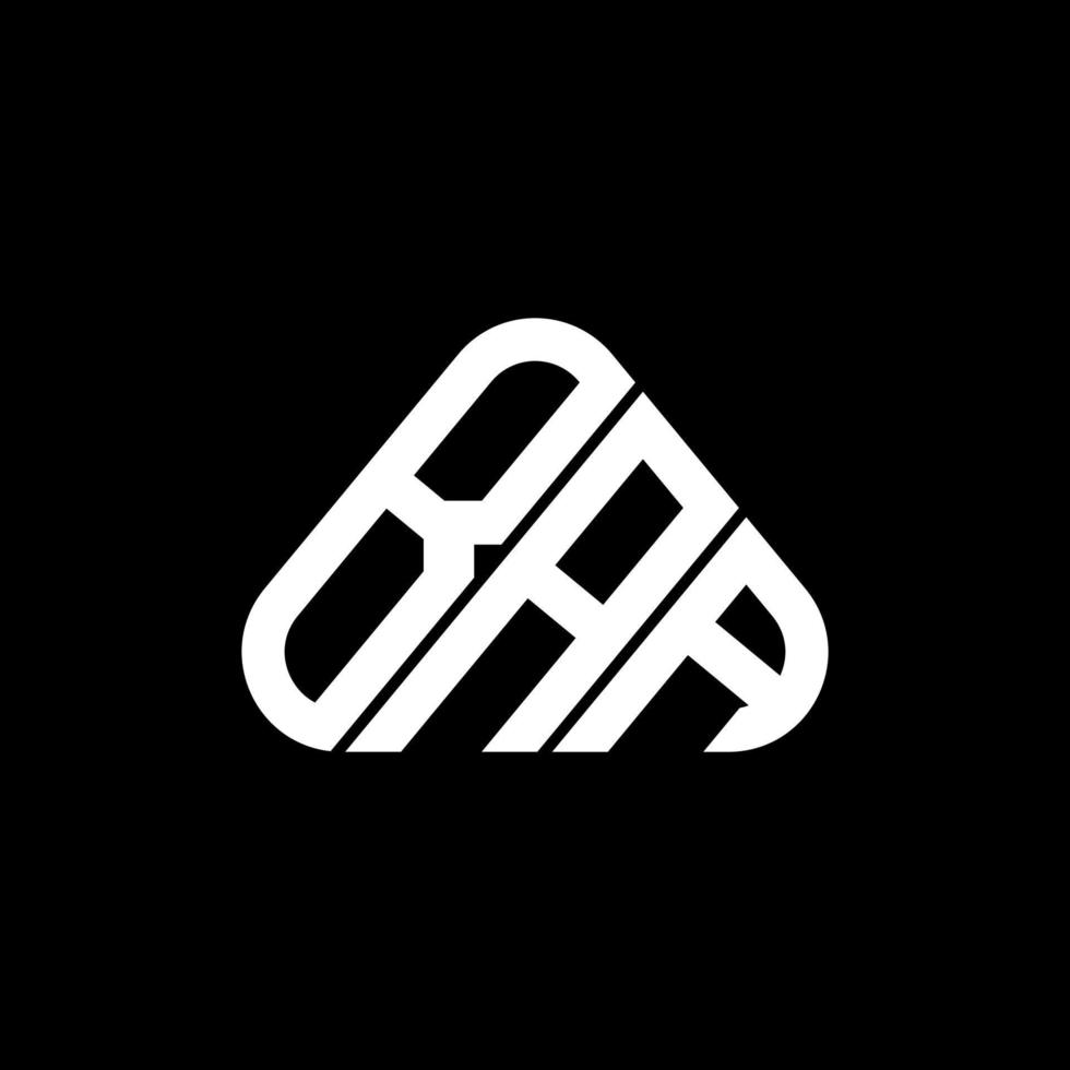 baa letter logo kreatives Design mit Vektorgrafik, baa einfaches und modernes Logo in runder Dreiecksform. vektor