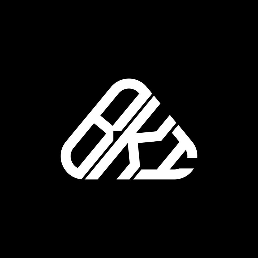 bki brev logotyp kreativ design med vektor grafisk, bki enkel och modern logotyp i runda triangel form.