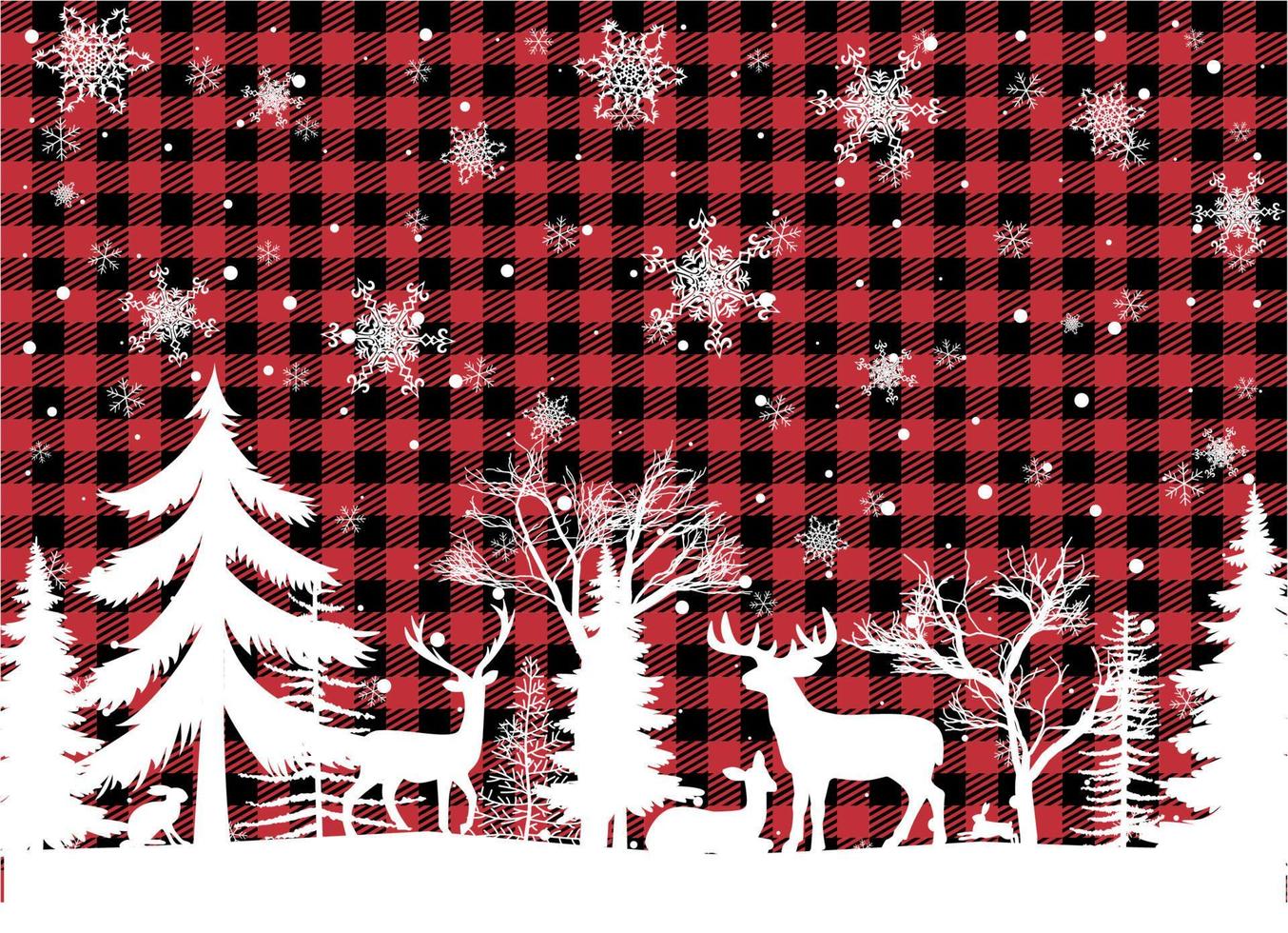 weihnachts- und neujahrsmuster bei buffalo plaid. festlicher hintergrund für design und druck esp10 vektor