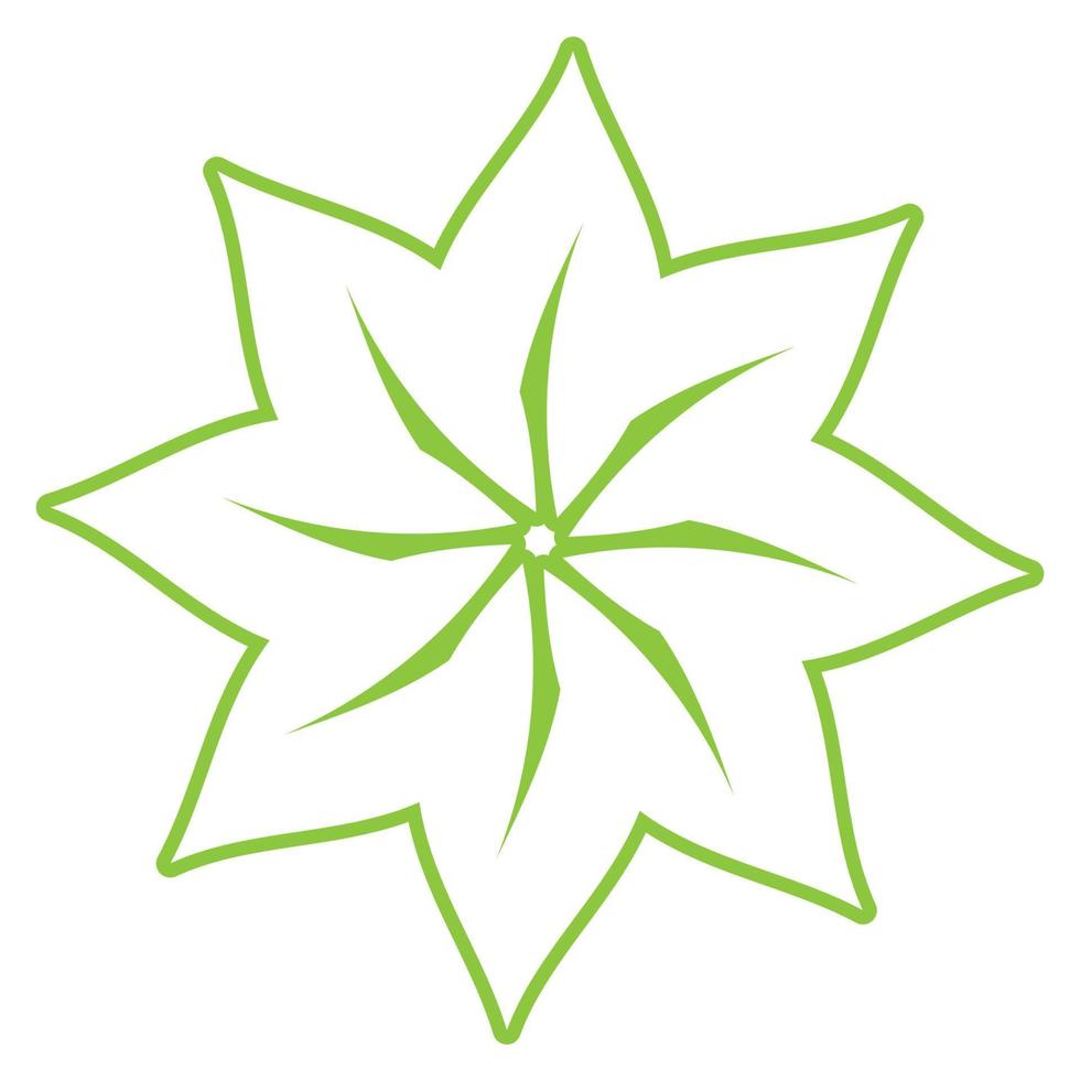 blattgrünes Ornamentdesign und Symbolvektorvorlage vektor