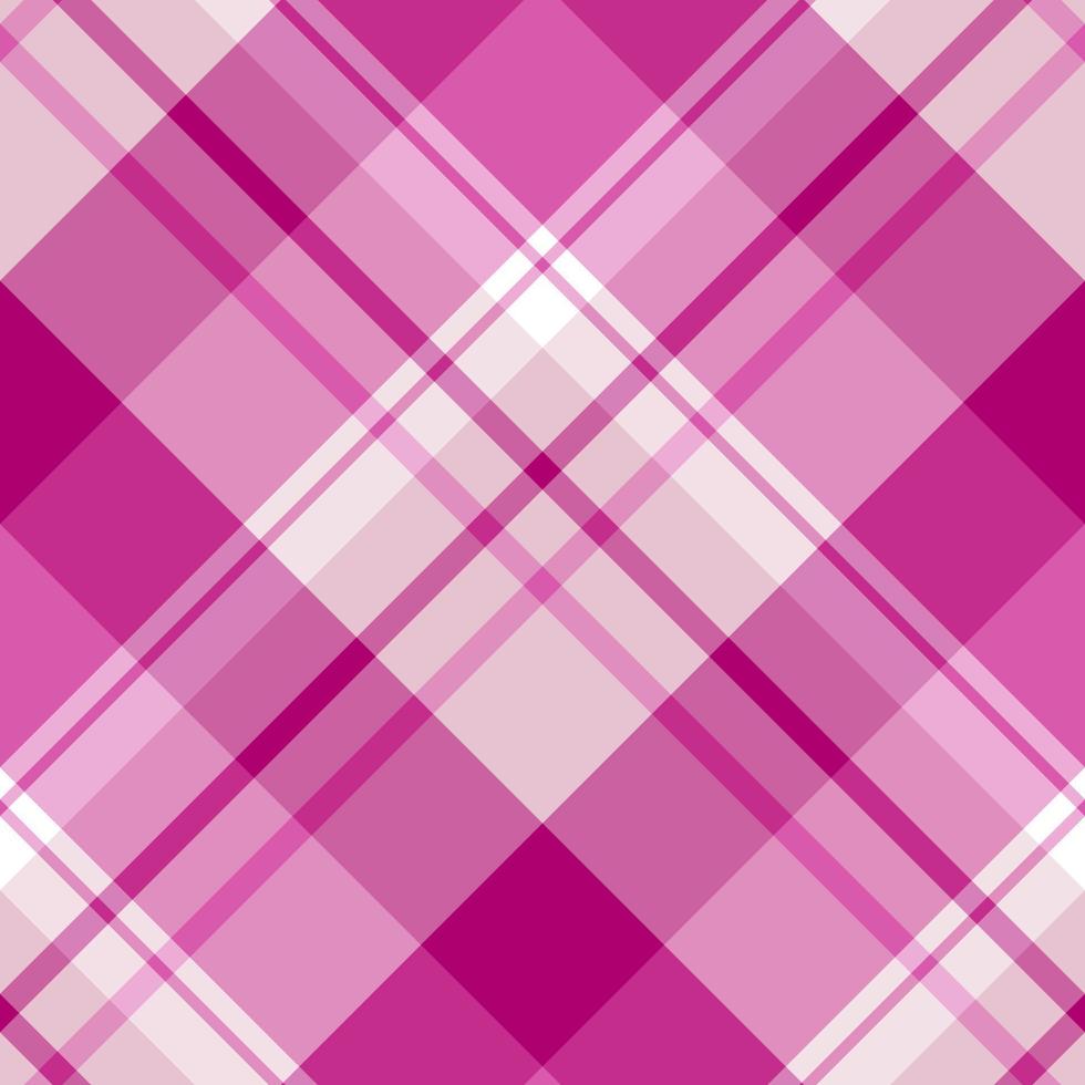 Nahtloses Muster in niedlichen rosa und weißen Farben für Plaid, Stoff, Textil, Kleidung, Tischdecke und andere Dinge. Vektorbild. 2 vektor