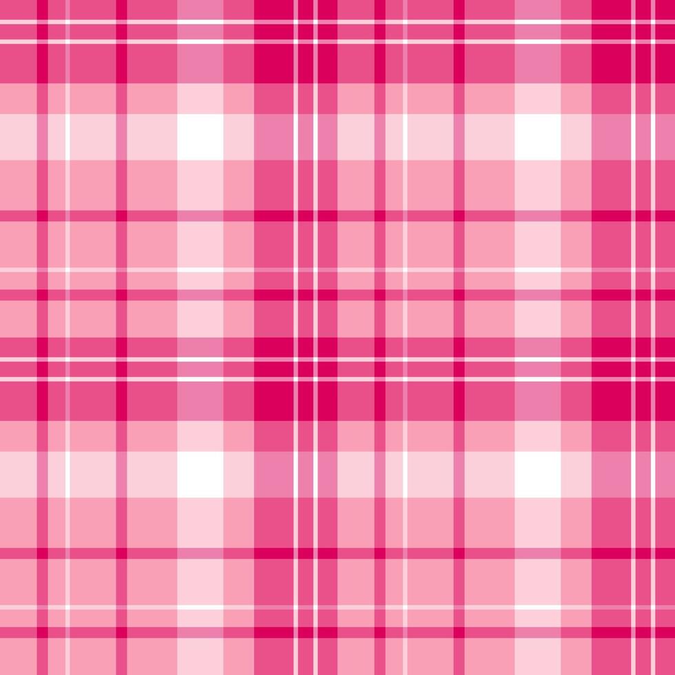 sömlös mönster i positiv rosa och vit färger för pläd, tyg, textil, kläder, bordsduk och Övrig saker. vektor bild.