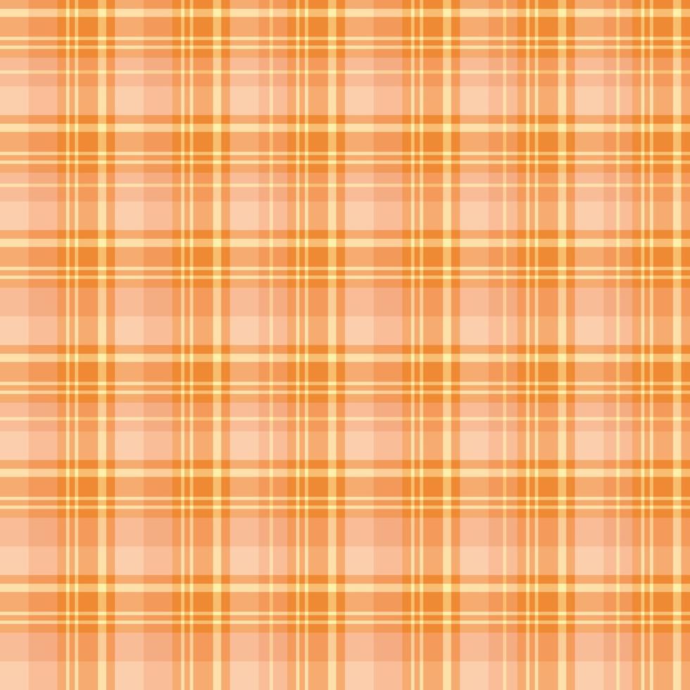 Nahtloses Muster in gemütlichen orangen und gelben Farben für Plaid, Stoff, Textil, Kleidung, Tischdecke und andere Dinge. Vektorbild. vektor