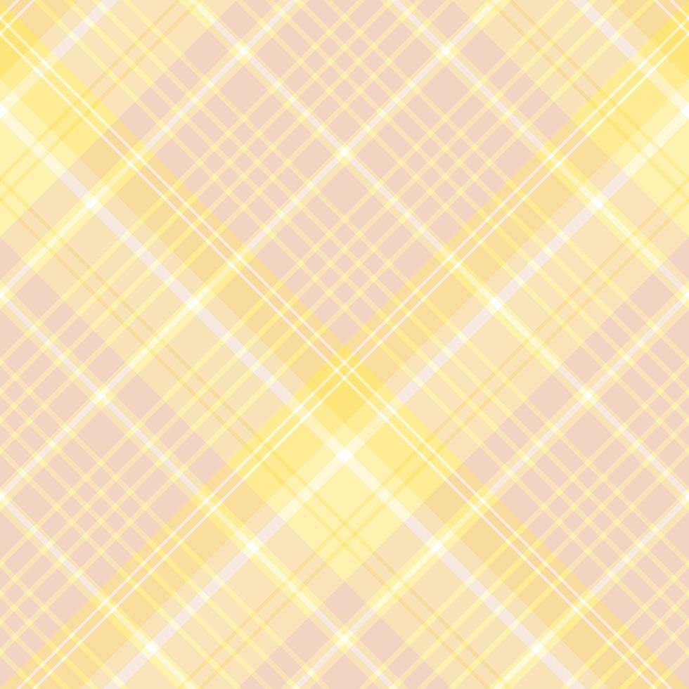 kreativ pläd mönster i gul, vit och ljus beige färger. 2 vektor