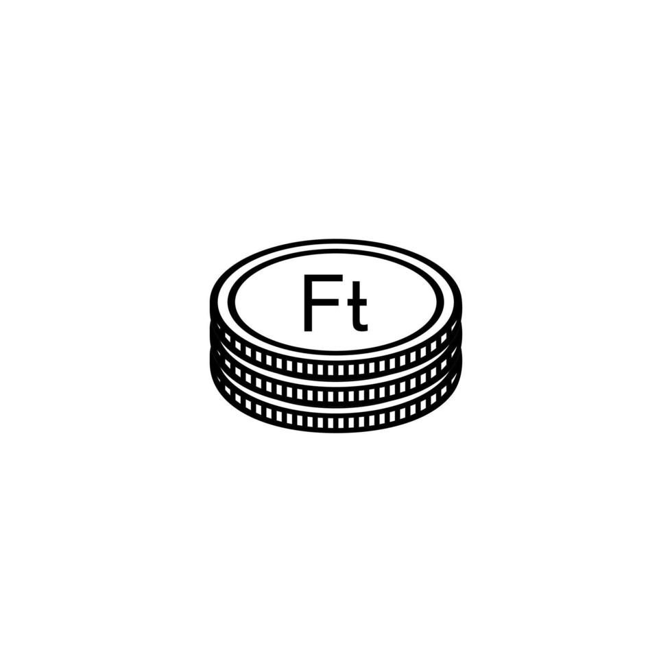 Symbol für ungarische Währung. Ungarischer Forint, Huf. Vektor-Illustration vektor