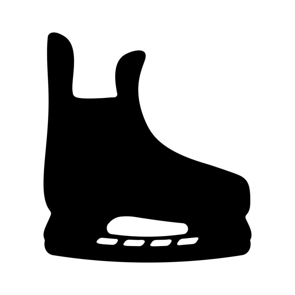 schwarze Silhouette von Winter-Hockey-Skates. Vektor-Illustration vektor