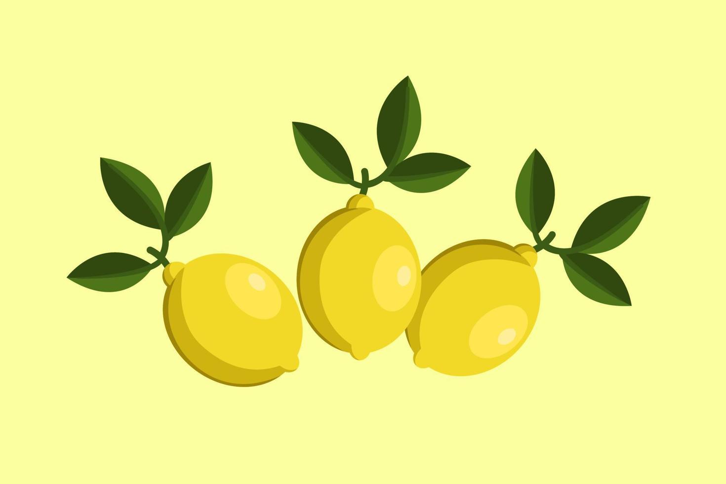 Zitrone Vektormuster Hintergrunddesign Obst natürlich vektor