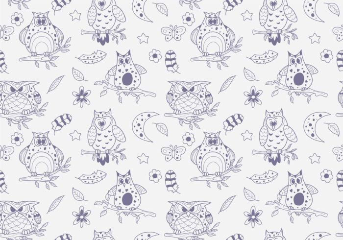 Buho Seamless Patterns vektor