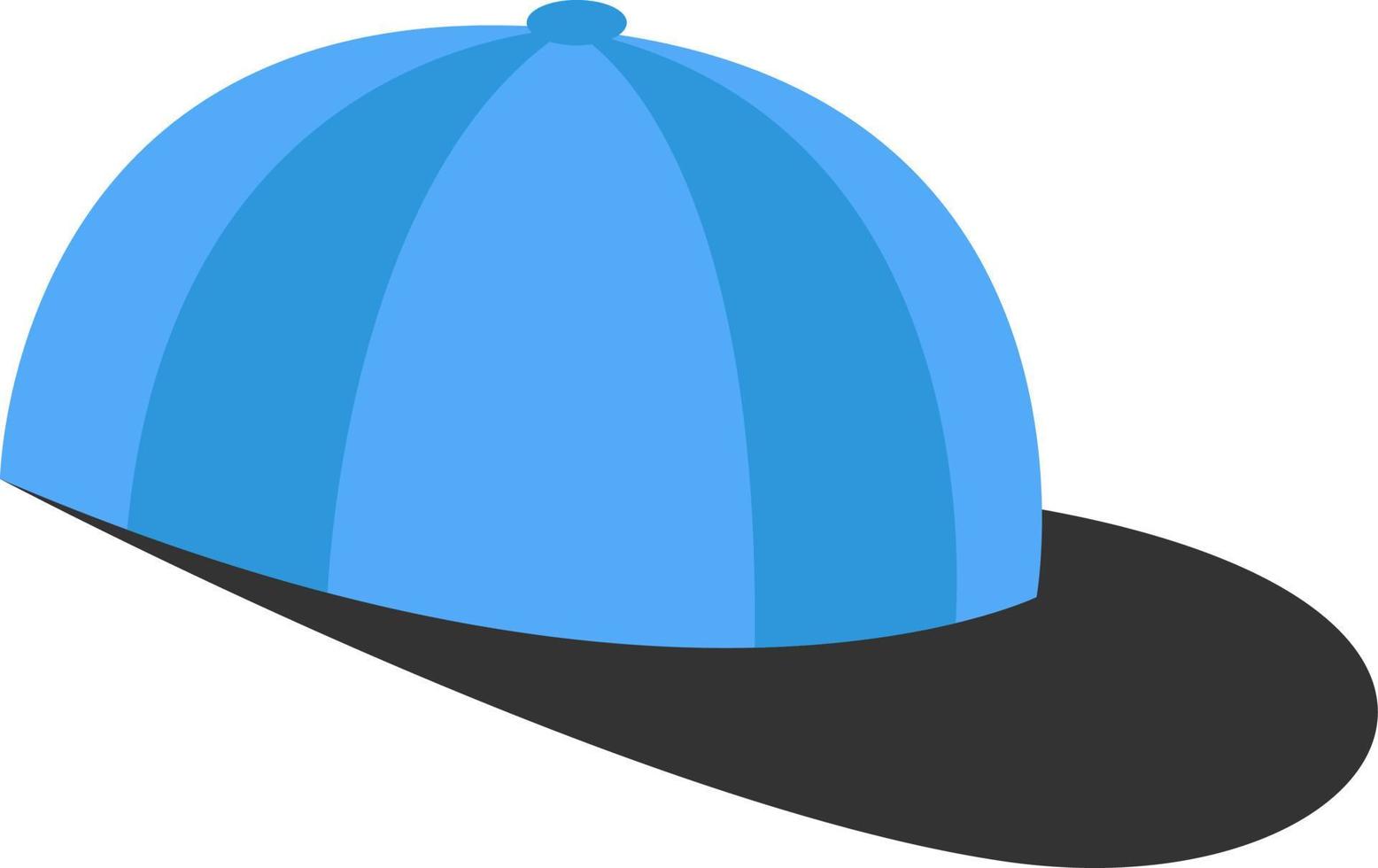 blaue Kappe, Illustration, Vektor auf weißem Hintergrund.