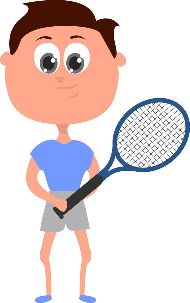 Tennisspieler, Illustration, Vektor auf weißem Hintergrund