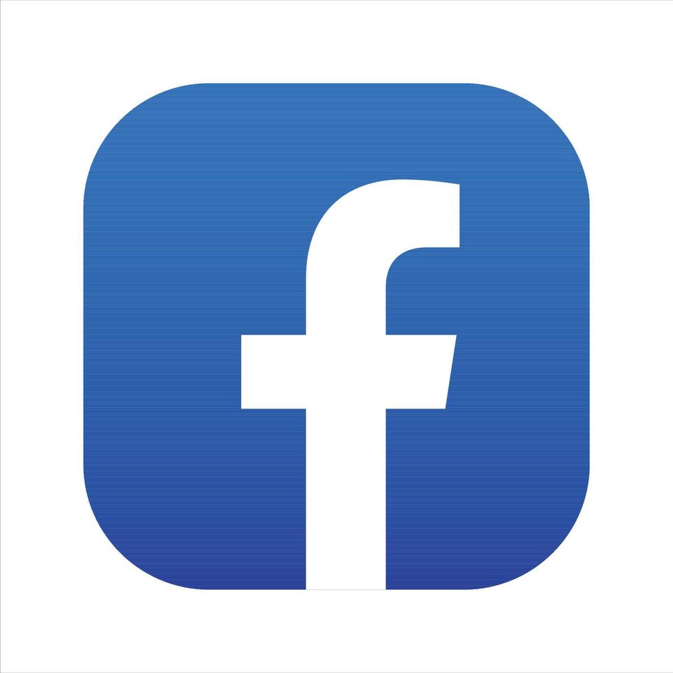 Facebook-Symbol, iOS-Facebook-Social-Media-Logo auf weißem Hintergrund, kostenloser Vektor