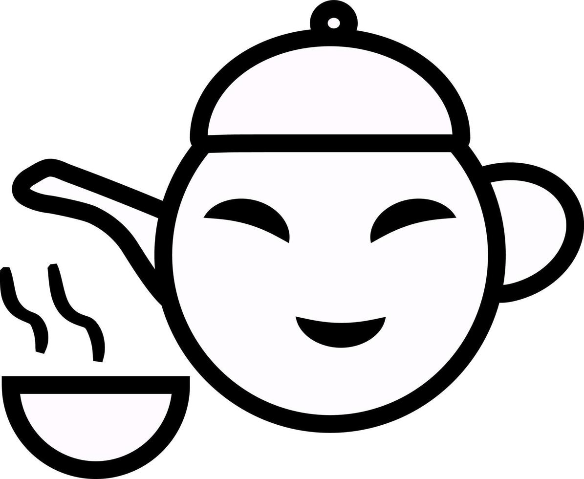 chinesische Teekanne, Illustration, Vektor, auf weißem Hintergrund. vektor