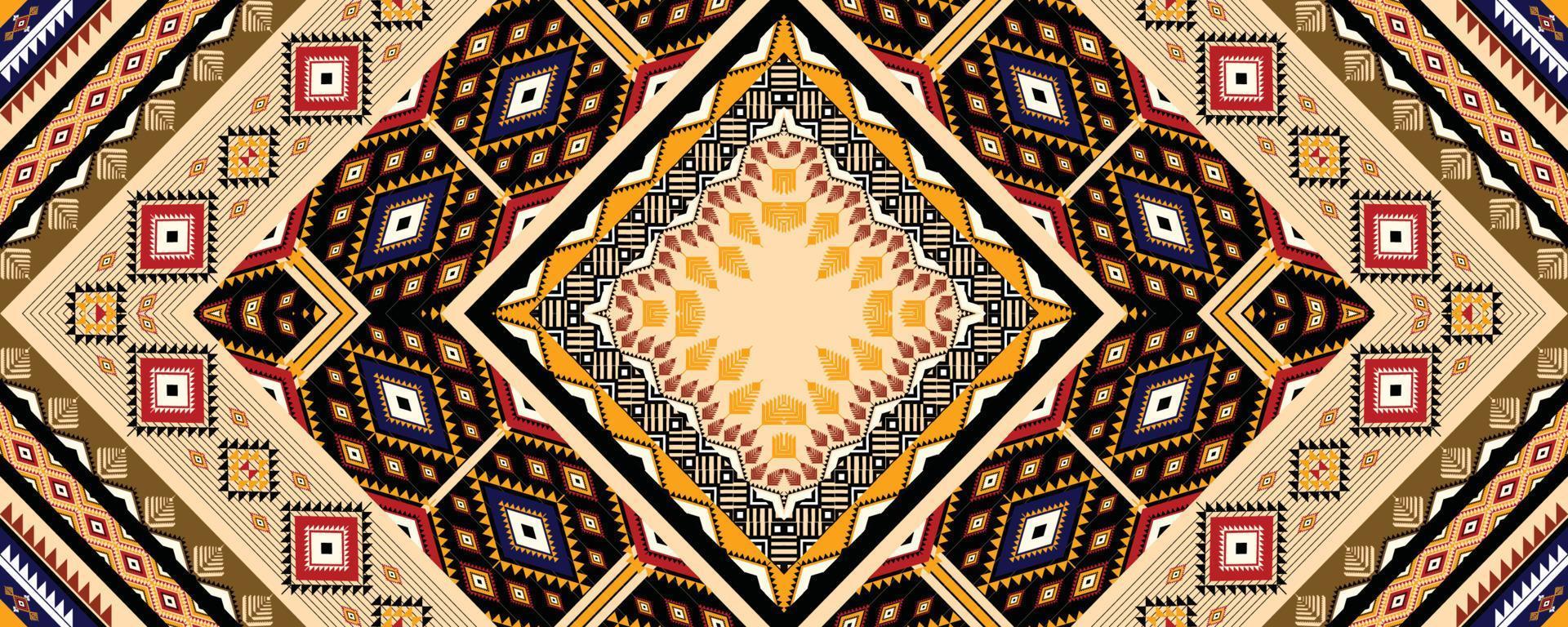 etnisk geometrisk amerikansk, Västra, aztec motiv mönster stil sömlös mönster design för tyg, ridå, bakgrund, sarong, tapet, Kläder, omslag, batik, bricka, interiör.vektor illustration. vektor