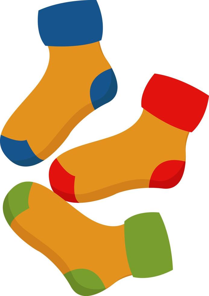 Socken, Illustration, Vektor auf weißem Hintergrund.