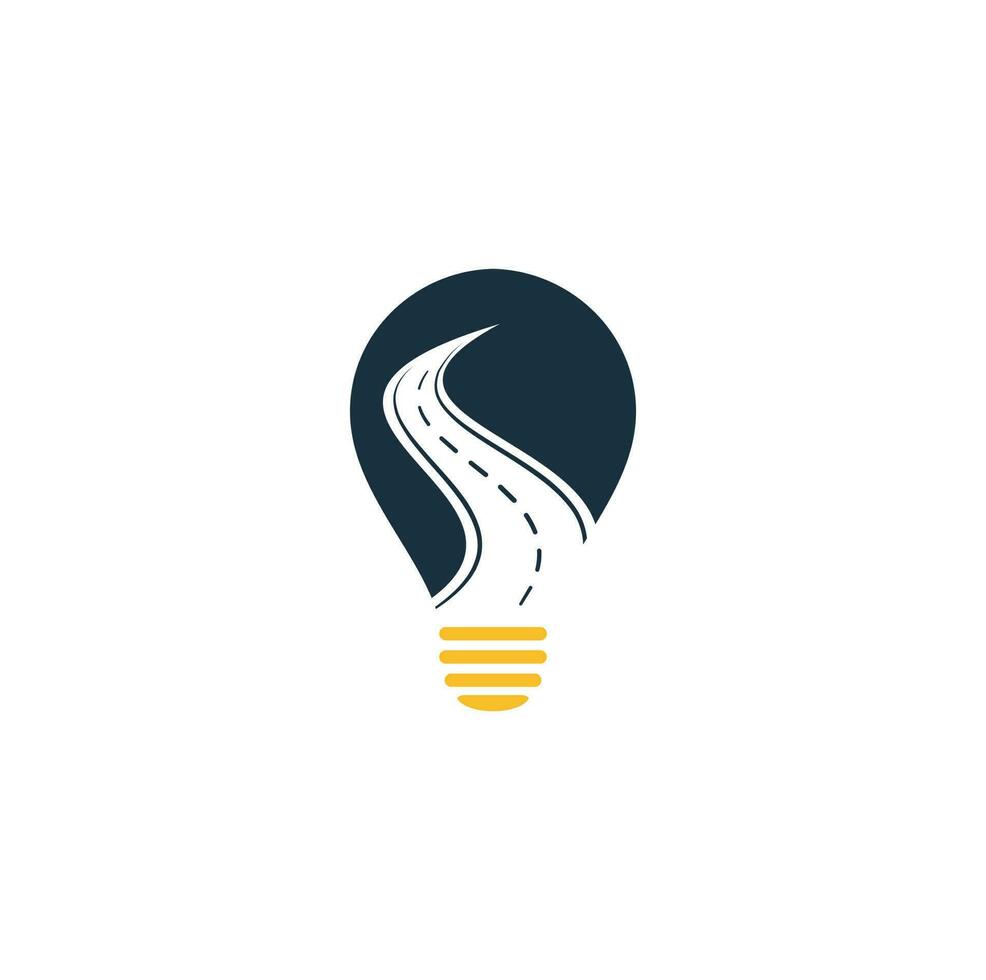 Straßenlampe Form Konzept Vektor-Logo-Design-Vorlage. kreatives Road Journey-Logo-Design. vektor
