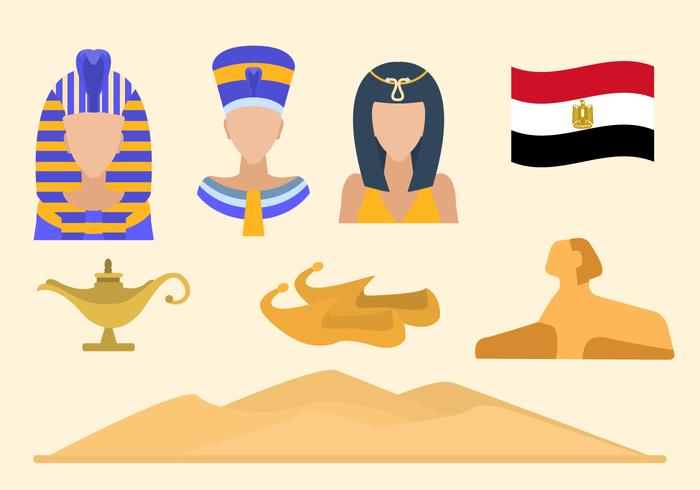 Platta Egypten Vektorer