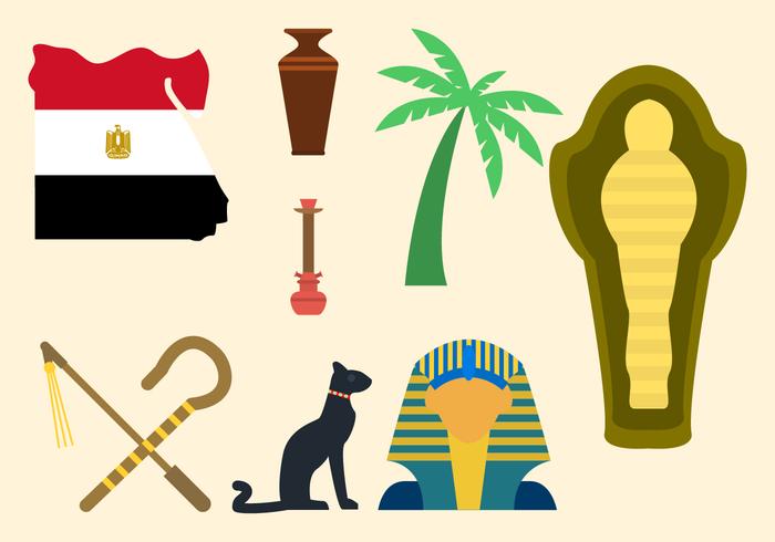 Platta Egypten Vektorer