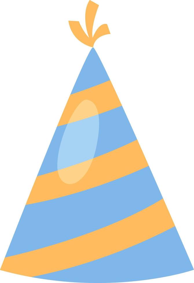 födelsedag hatt, illustration, vektor på en vit bakgrund.