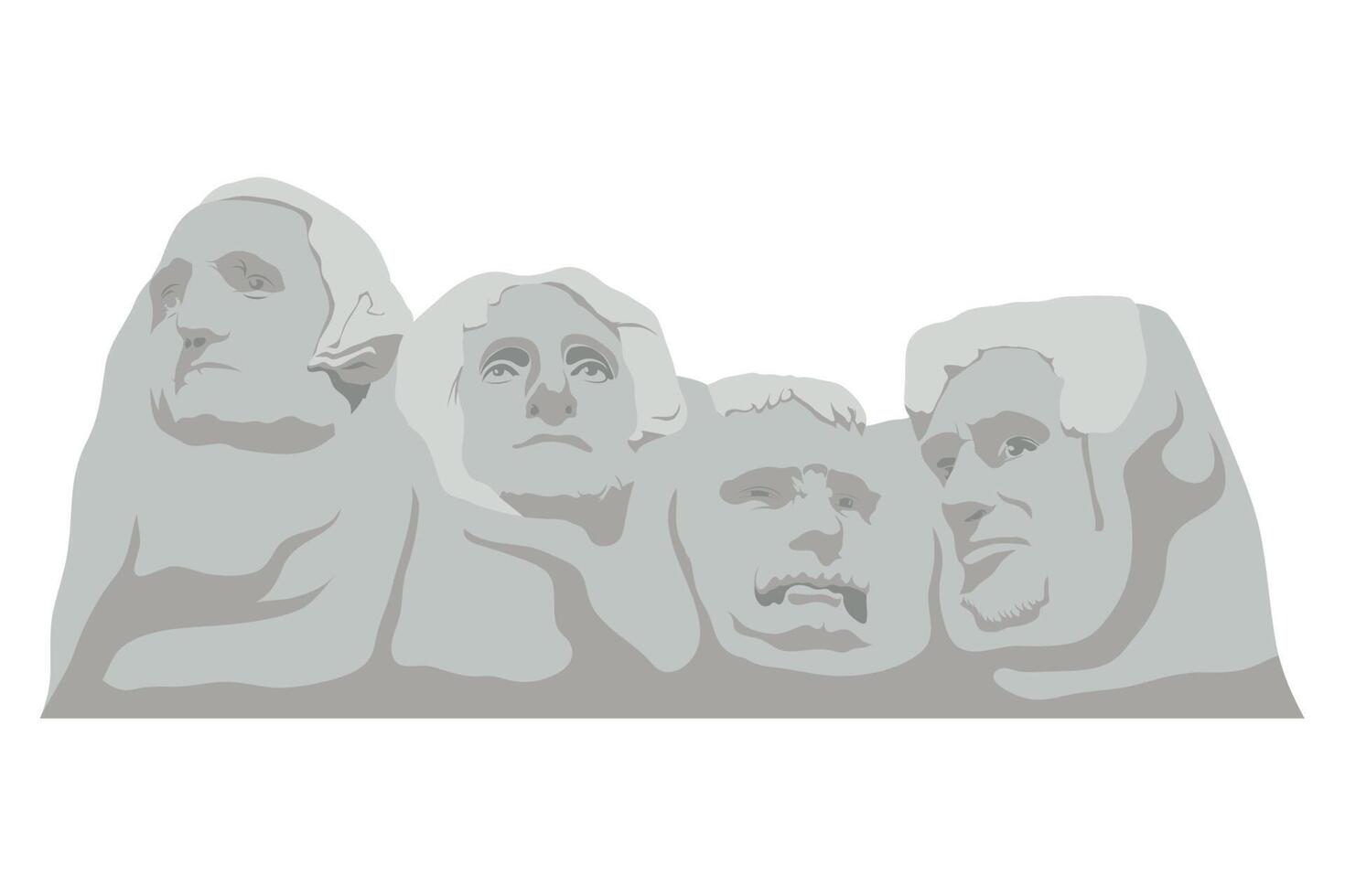 Mount Rushmore berühmtes Wahrzeichen vektor