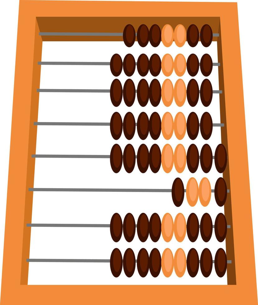 Russischer Abakus, Illustration, Vektor auf weißem Hintergrund
