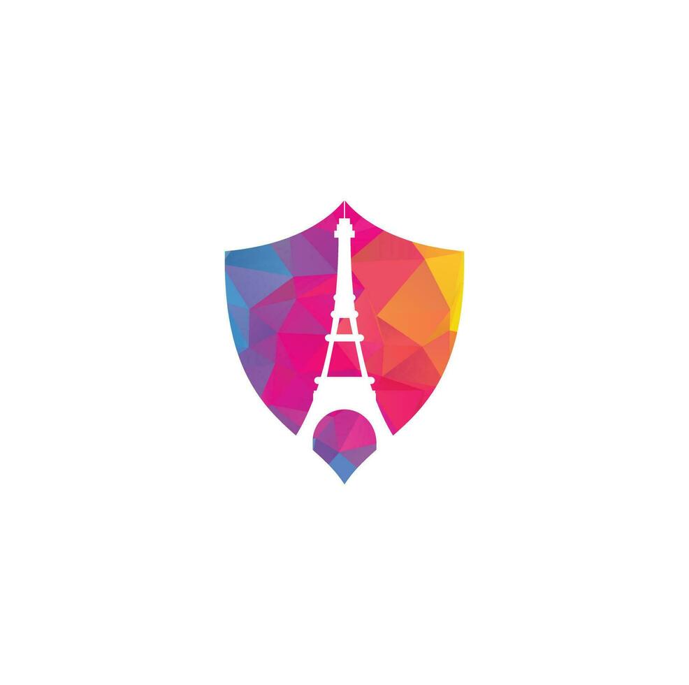 Eiffelturm-Logo-Design-Vorlage. Paris-Logo-Design. vektor