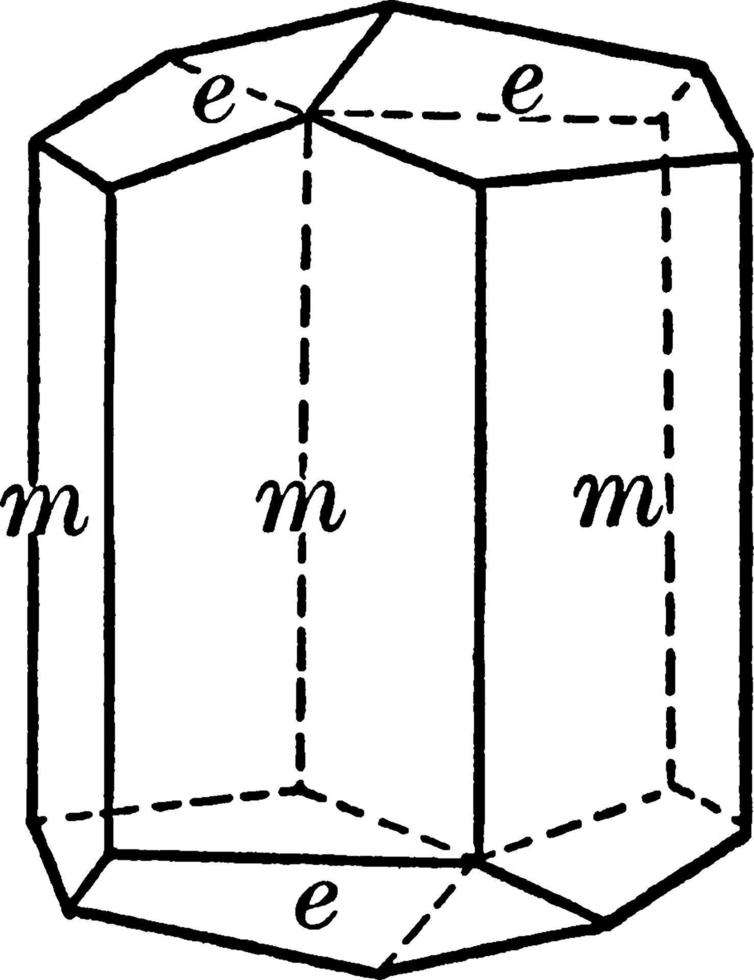 kalcit, årgång illustration. vektor