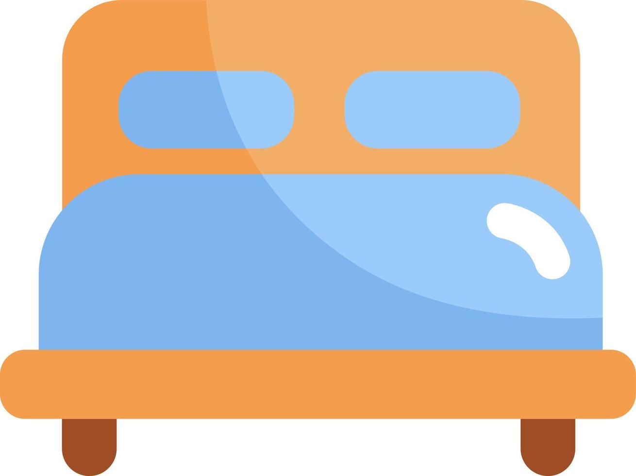 trä- säng, ikon illustration, vektor på vit bakgrund