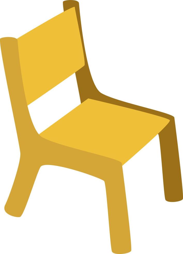 Gelber Stuhl, Illustration, Vektor auf weißem Hintergrund.