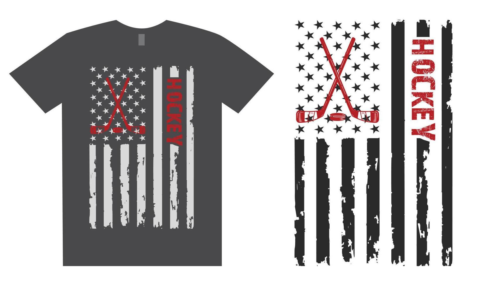 hockey t skjorta design med USA flagga vektor