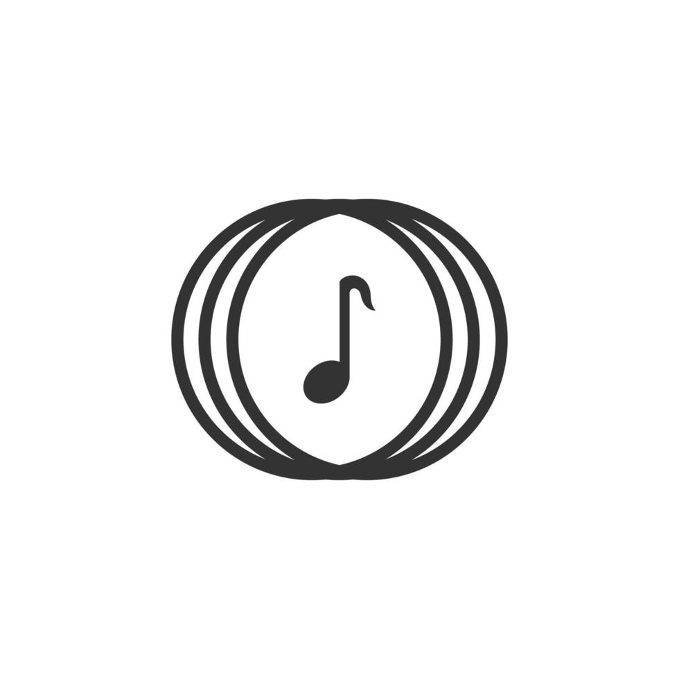 musik audio logotyp vektor