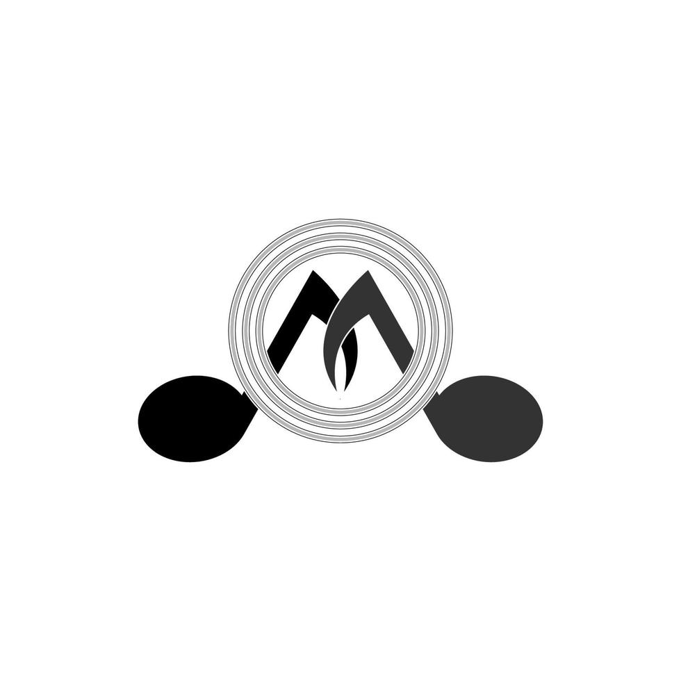 musik audio logotyp vektor