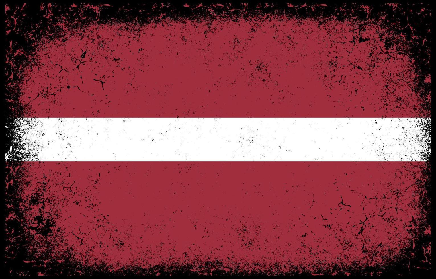 alte schmutzige grunge vintage lettische nationalflaggenillustration vektor