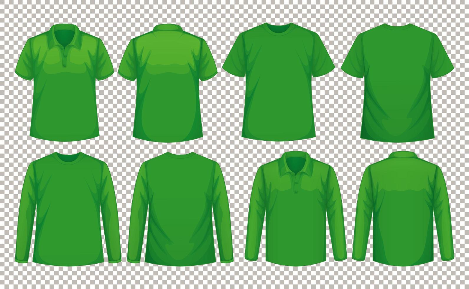 Set von verschiedenen Arten von Hemd in der gleichen Farbe vektor