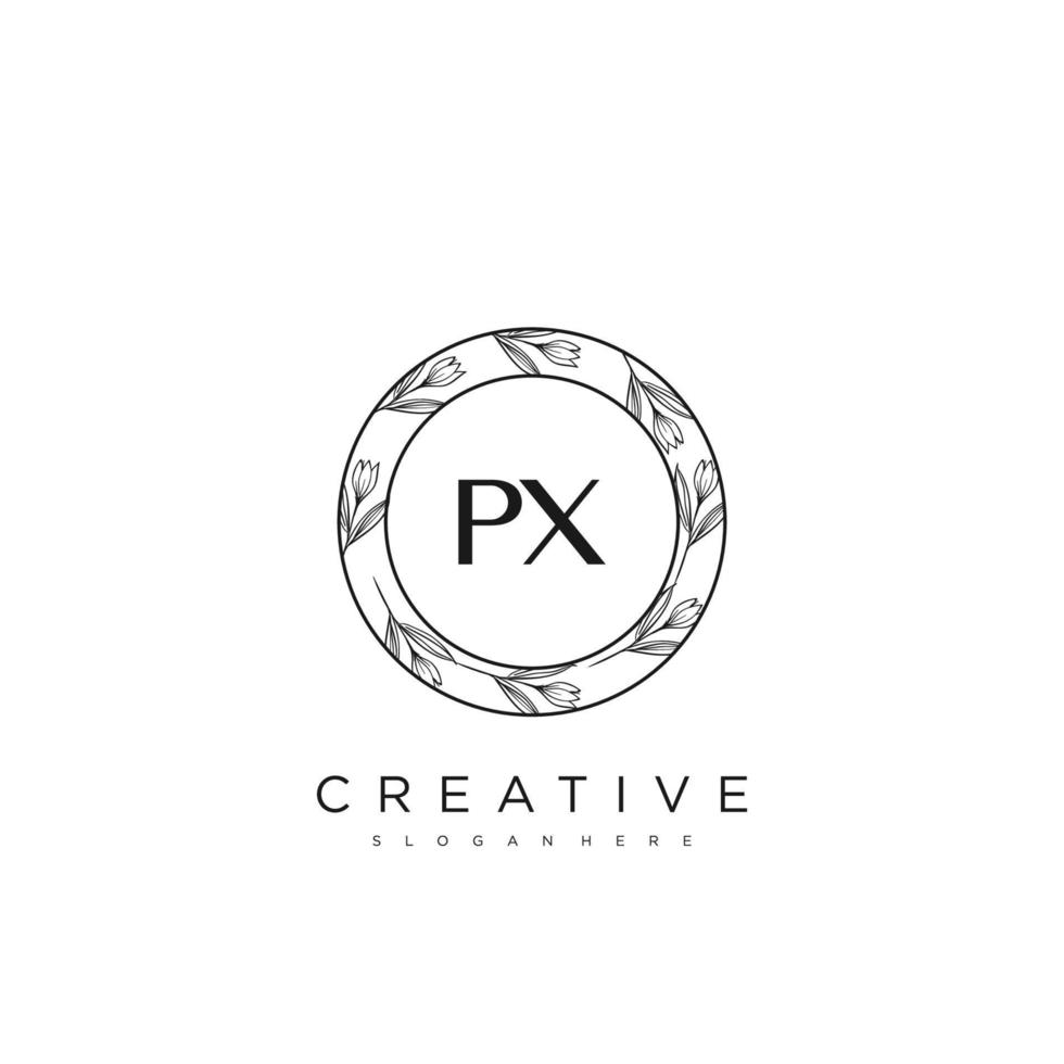 px Anfangsbuchstabe Blume Logo Vorlage Vektor Premium Vektorgrafiken