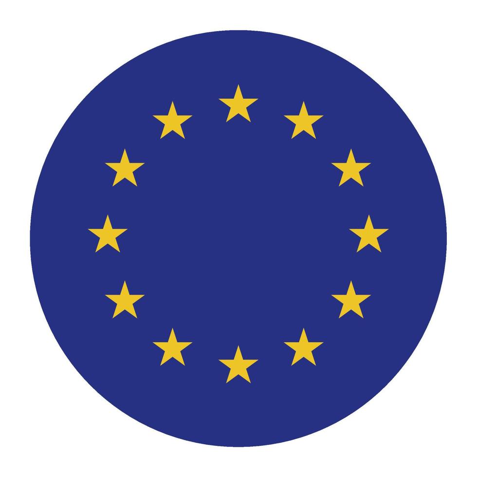 original- och enkel Europa flagga eu isolerat vektor i officiell färger och andel korrekt