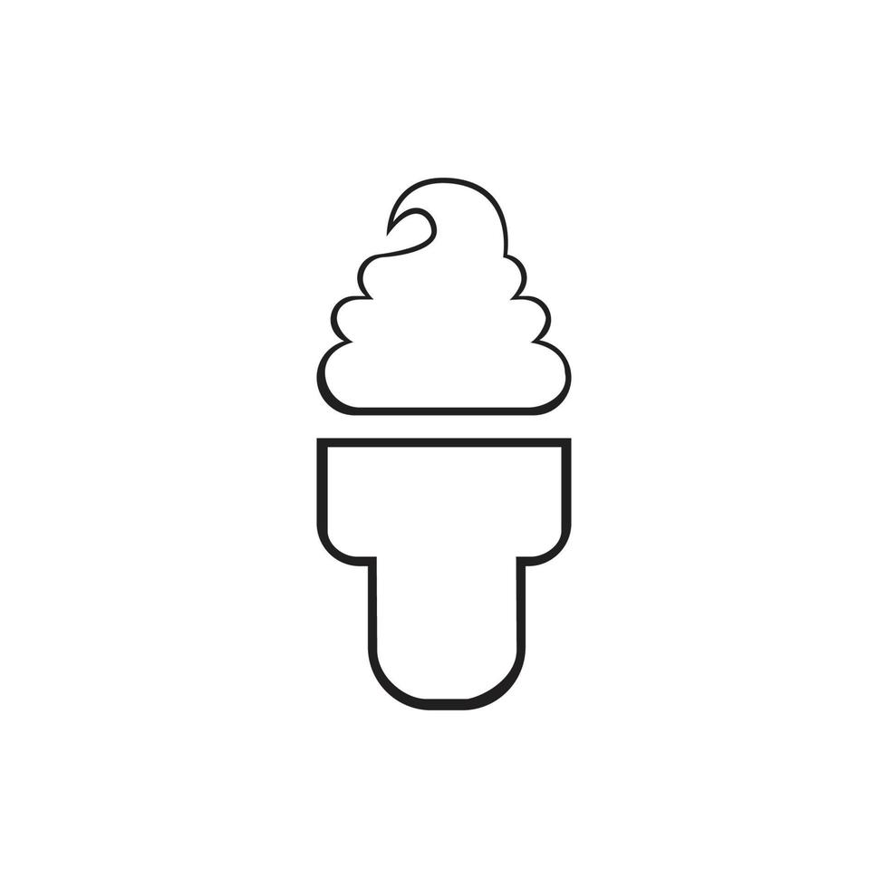 Eis Logo Vorlage Vektor Icon Illustration Design