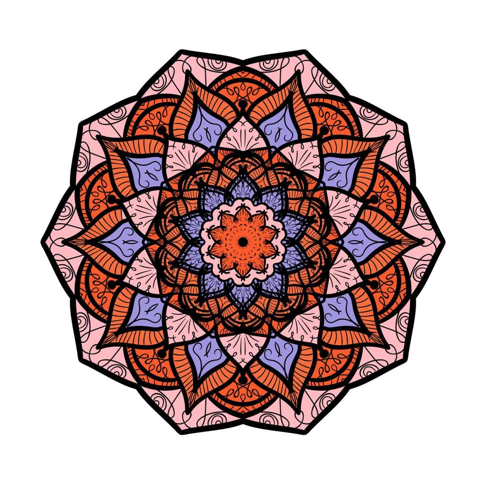 Mandala Linienvorlage vektor