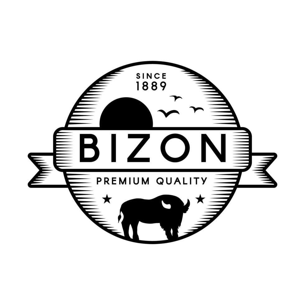 bizon vektor logotyp mall