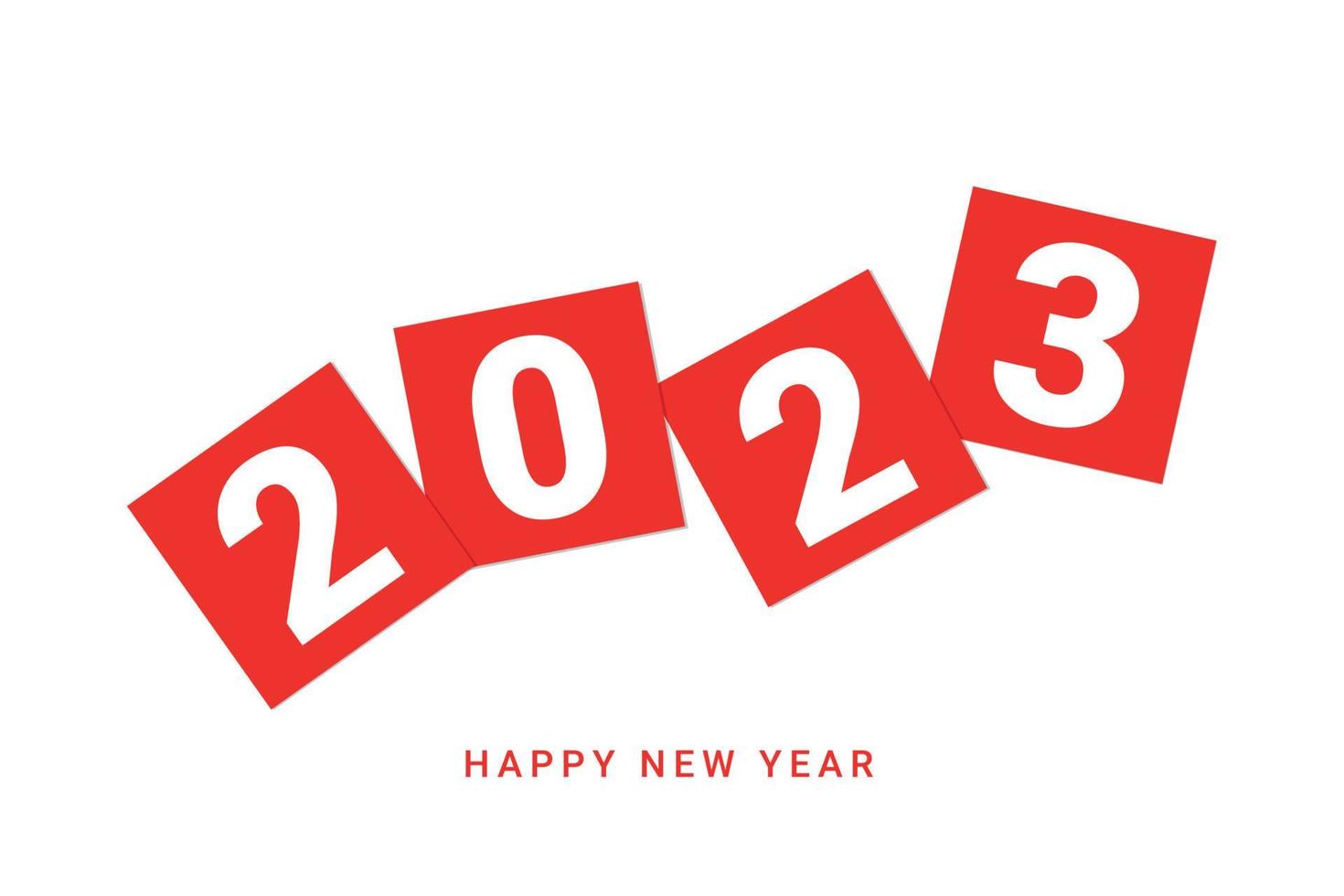 einfache Designvorlage für 2023 frohes neues Jahr. vektor