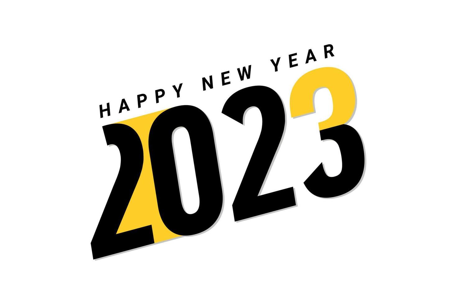 2023 guten Rutsch ins Neue Jahr Text-Typografie-Design. vektor