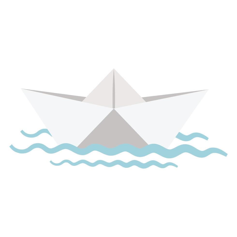 Papierboot im Wassersymbol vektor